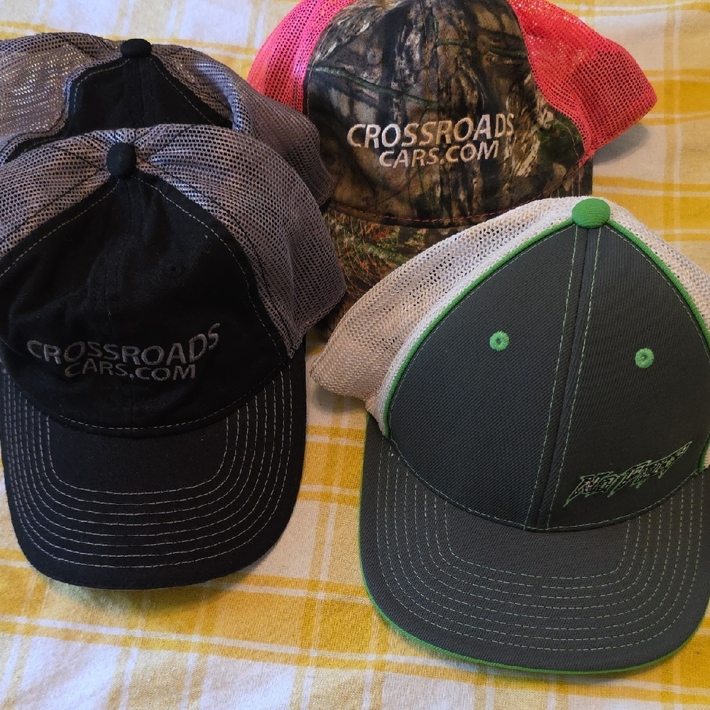 Black And Green Structured Baseball Caps With Cur… - image 1
